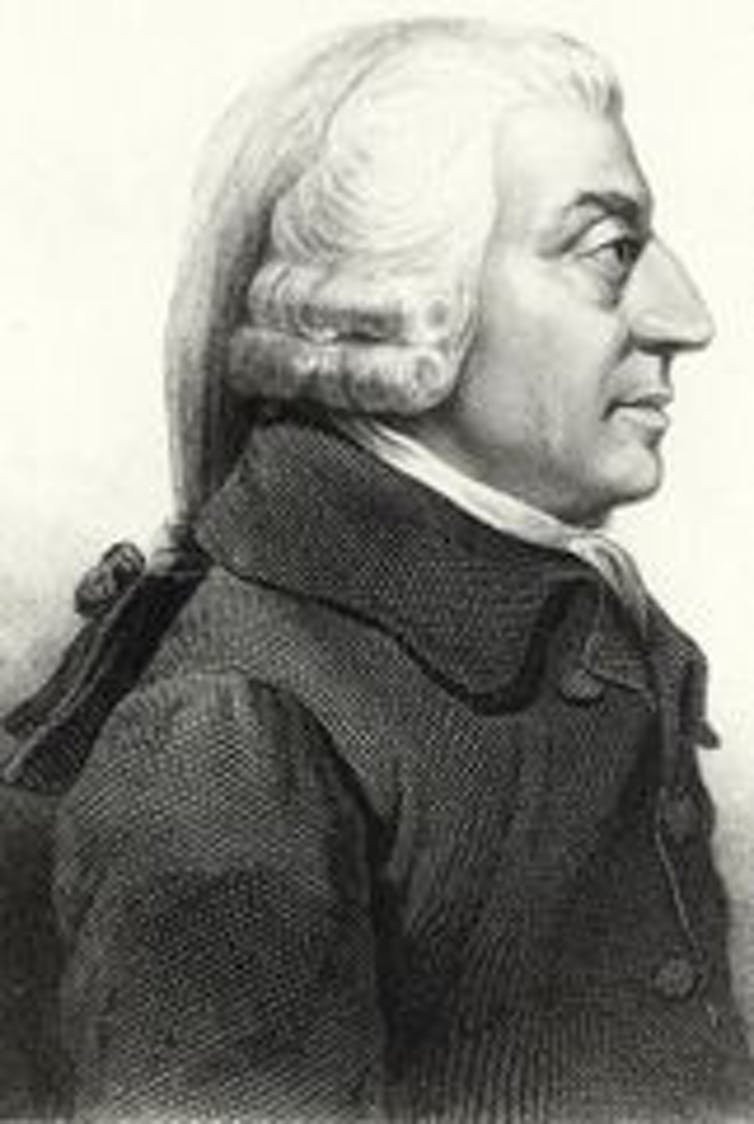 Portrait d’Adam Smith de 1787. Wikimedia